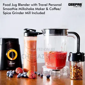 Geepas 3 in 1 Blender, Unbreakable Jar Smoothie Blender
