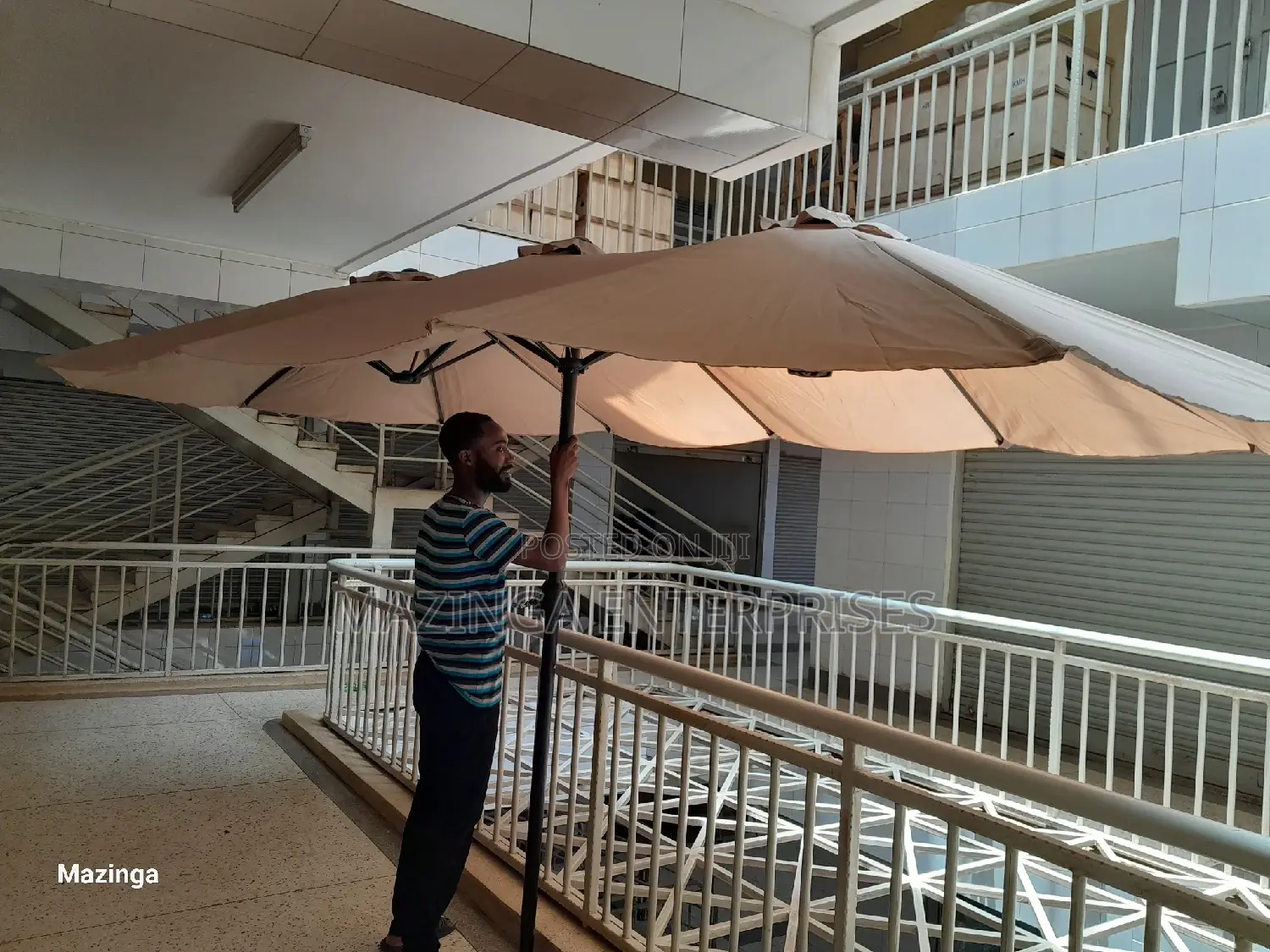 15ft Triple Phi-Villa Garden Sun Umbrella