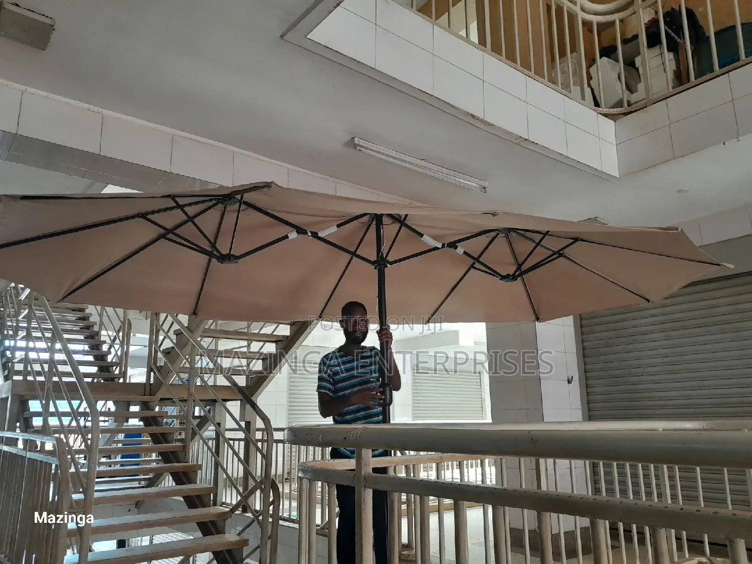 15ft Triple Phi-Villa Garden Sun Umbrella
