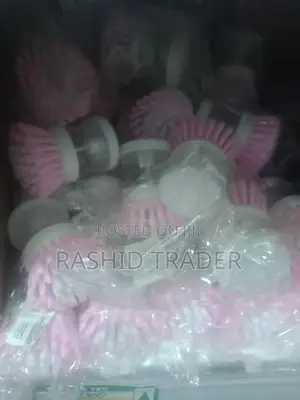Pink Washing Brush With Pot