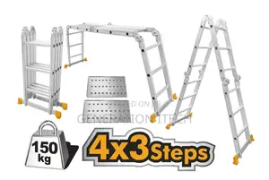 Ingco Multi-Purpose Aluminum 4 X 3 Steps Ladde R