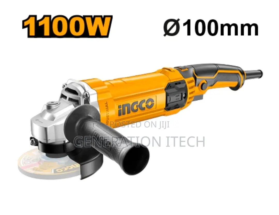 Ingco Angle Grinder - 1100W, 100mm Disc Diameter
