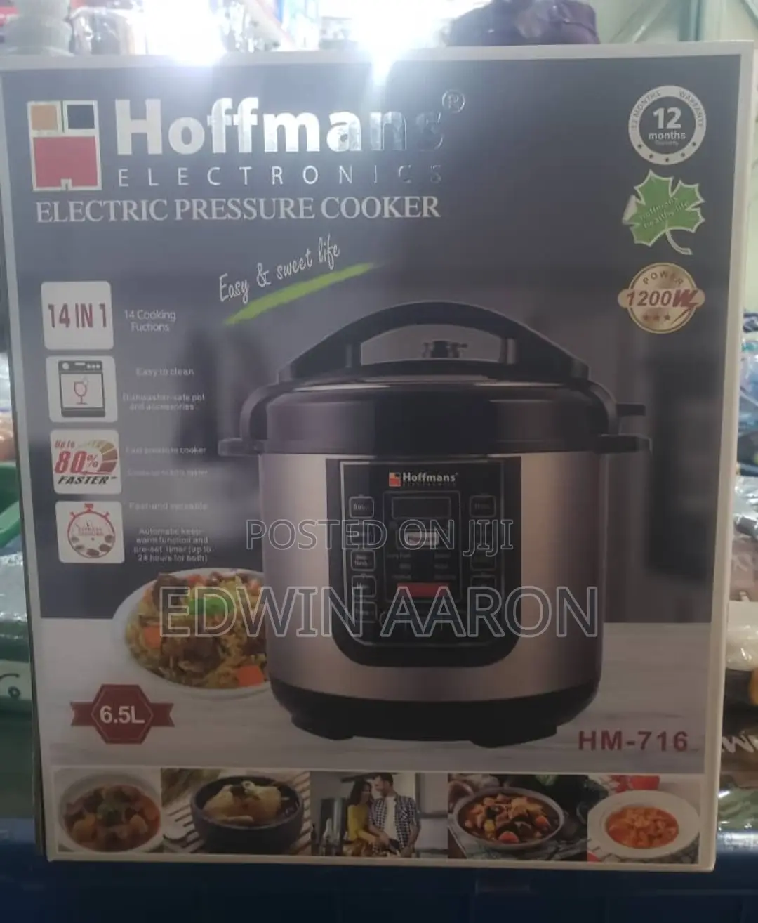 Hoffmans Electric Pressure Cooker 6.5l