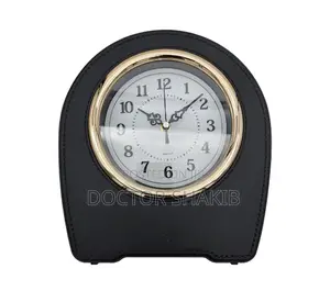 Indoor Leather Living Room Desktop Table Clock