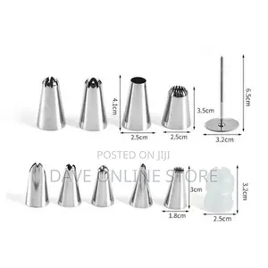 50 Pieces Set Useful Cake Icing Decorating Tool Kit-Silver