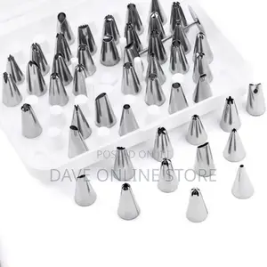 50 Pieces Set Useful Cake Icing Decorating Tool Kit-Silver