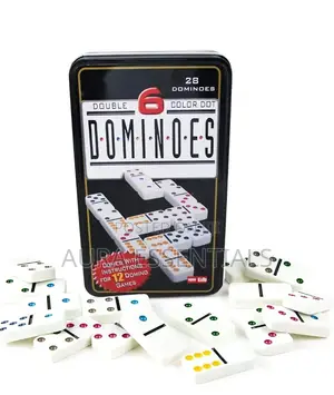 Double 6 Color Dot Dominoes Game Set