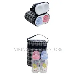 Black Checked Bottle Warmer With 2 Free Bottles