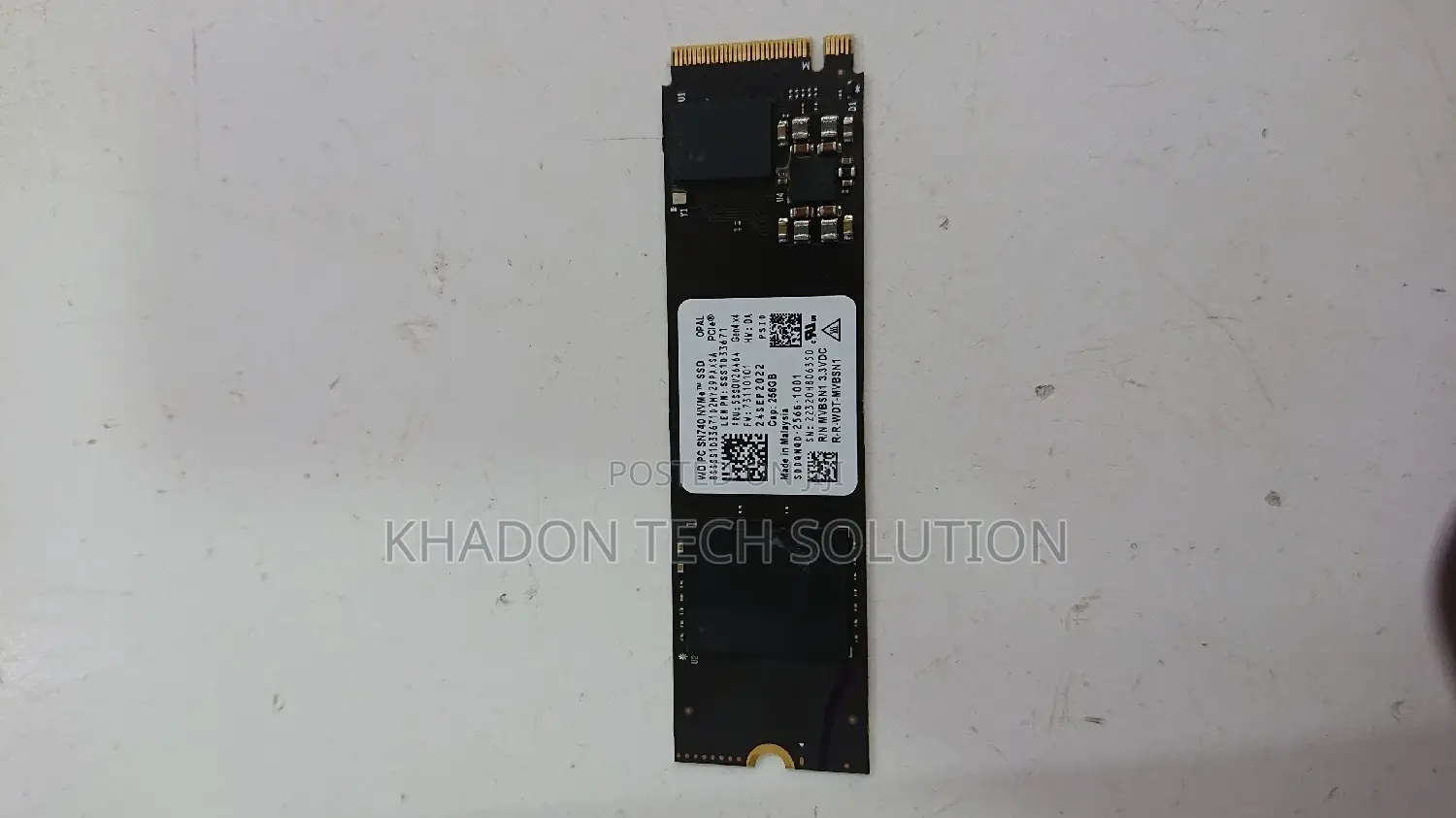 256 Western Digital SSD Single Nortch