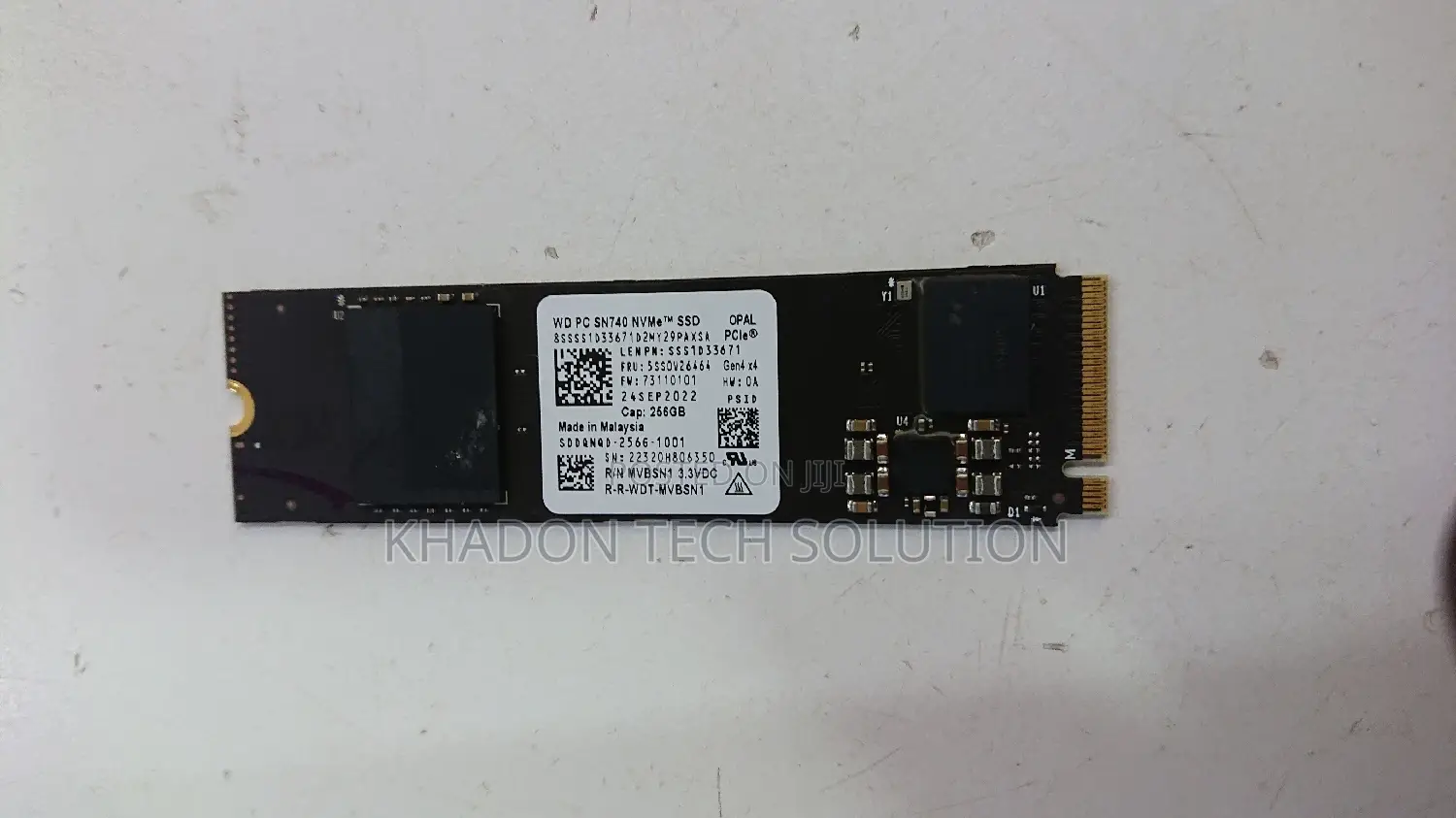 256 Western Digital SSD Single Nortch