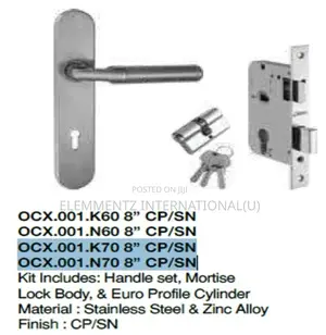 Mortise Door Lock Complete Set (Brand - Ozone)