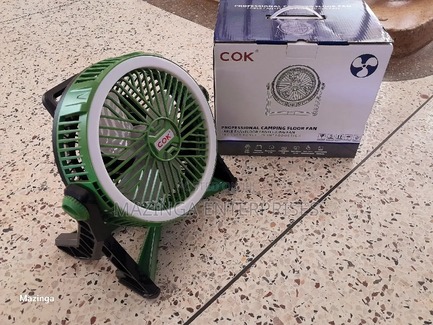 2in1 Camping,Table,Floor, Ceiling and Bedside Ringlight Fan