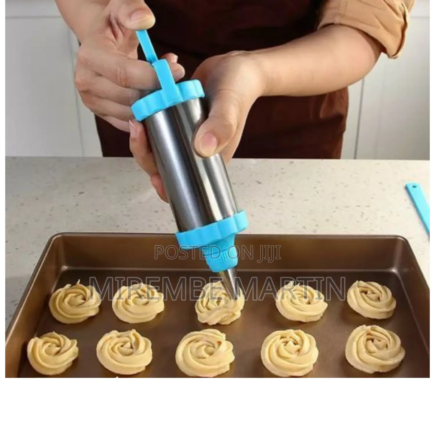 1 PC Stainless Steel Cookie, Biscuit Press.