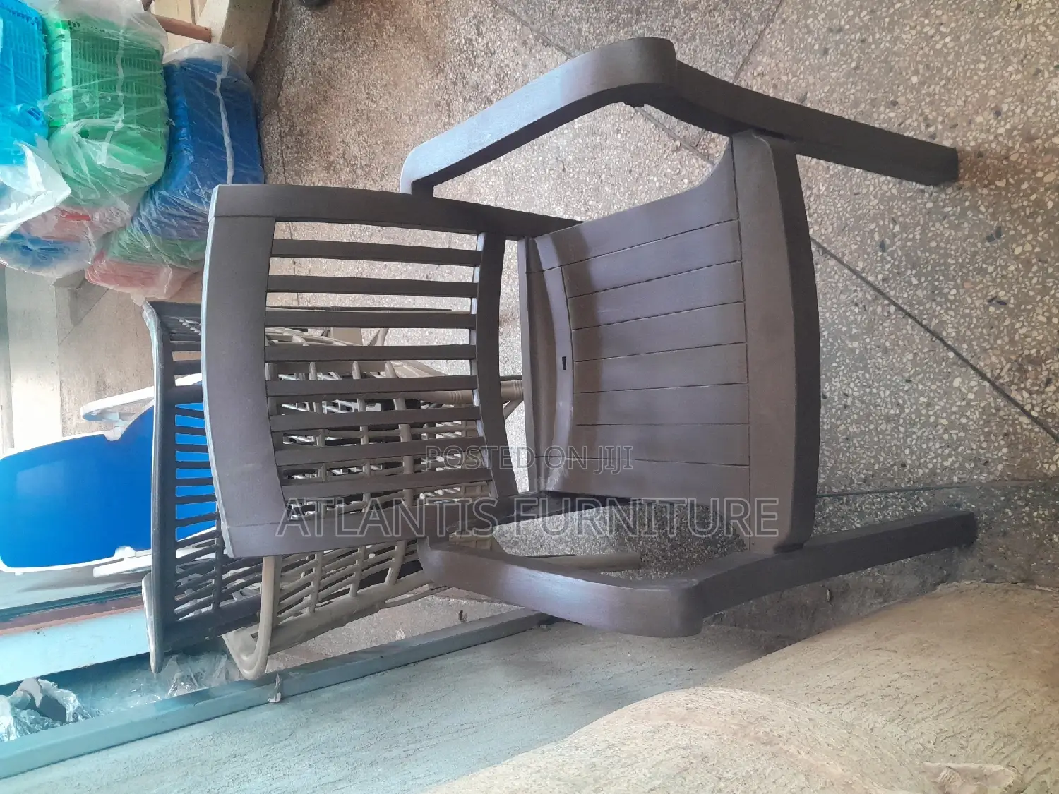 Coffee Brown Plastic Chair