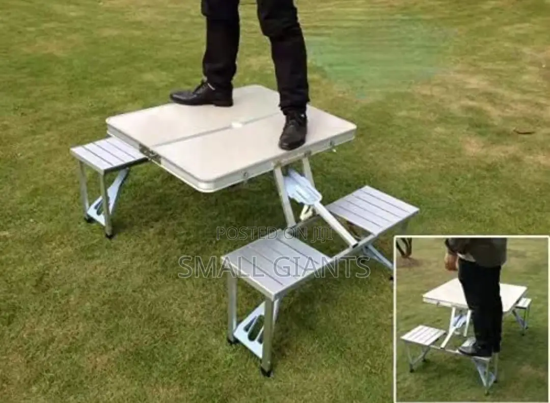 Picnic Table Foldable With Table and Chairs,