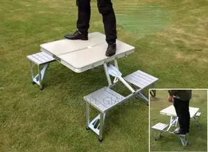 Picnic Table Foldable With Table and Chairs,