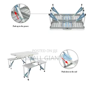 Picnic Table Foldable With Table and Chairs,