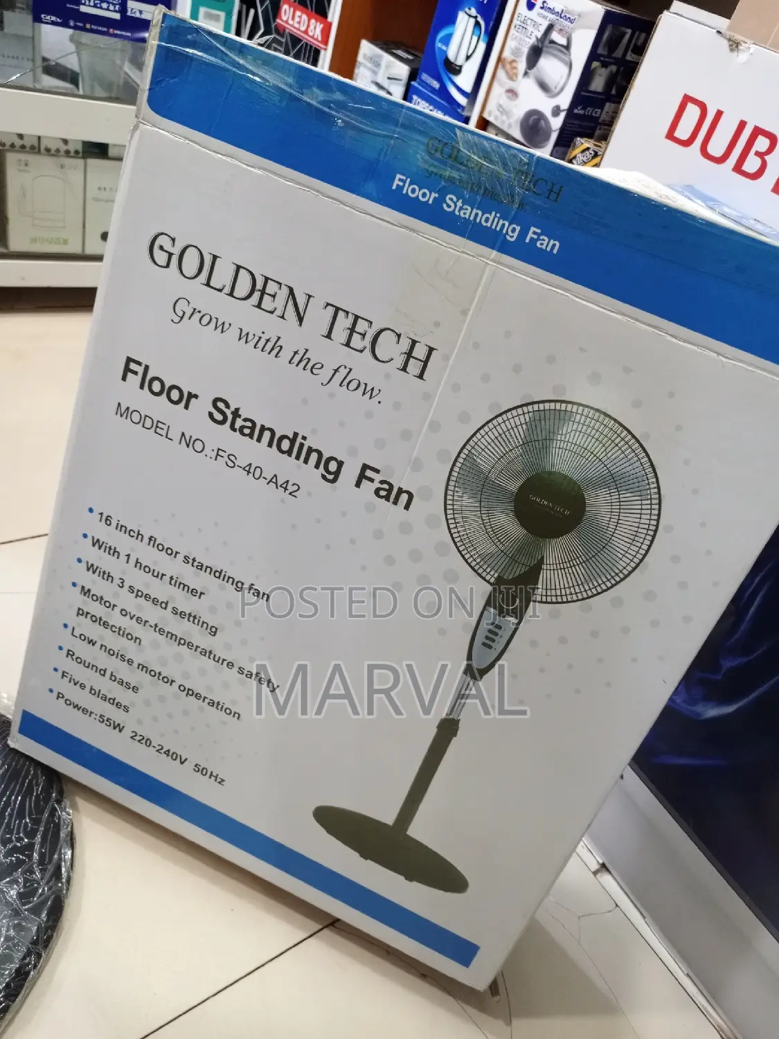 (Golden Tech) 5 Blades Floor Standing Fan