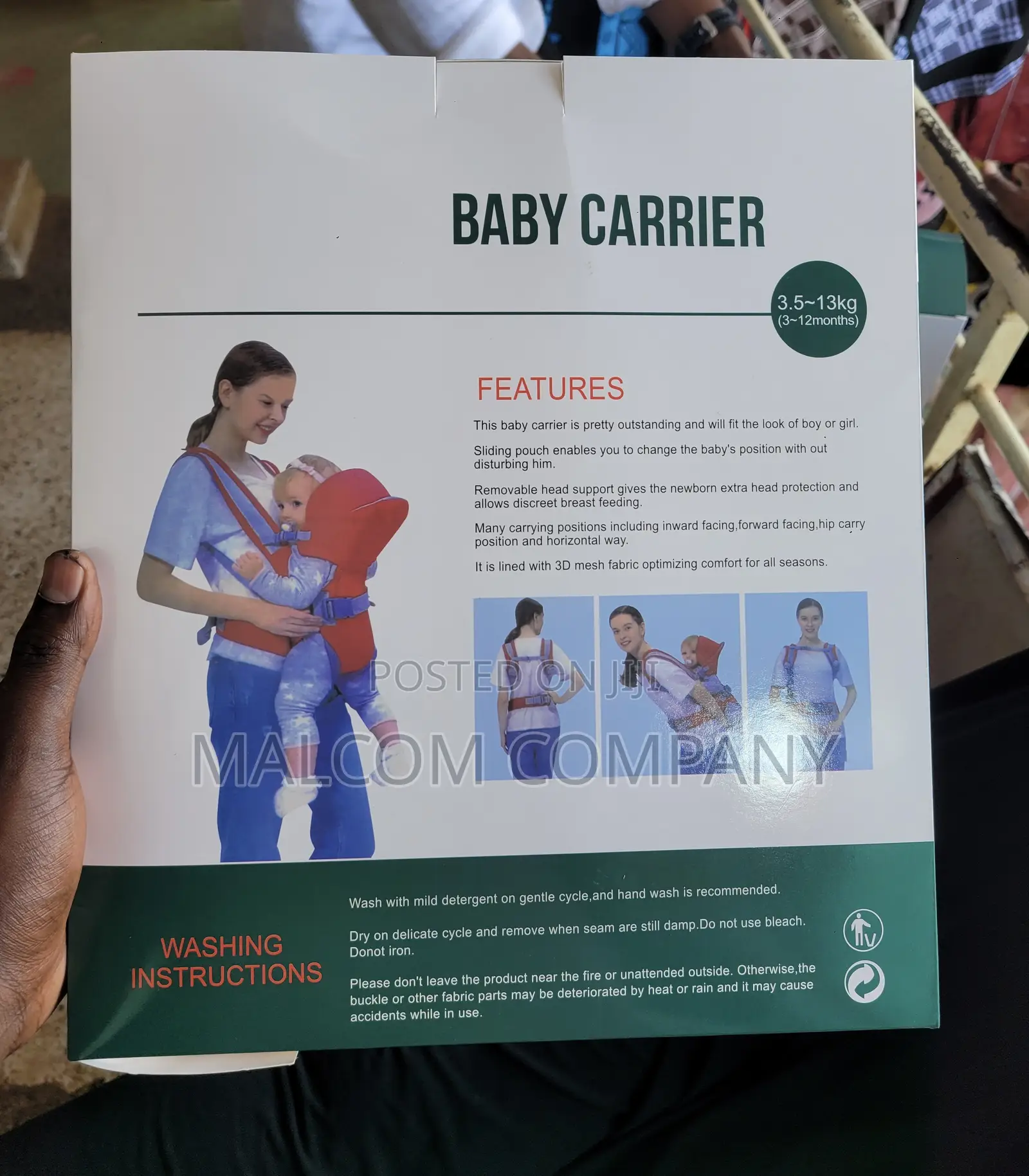 Baby Carrier Adjustable Size
