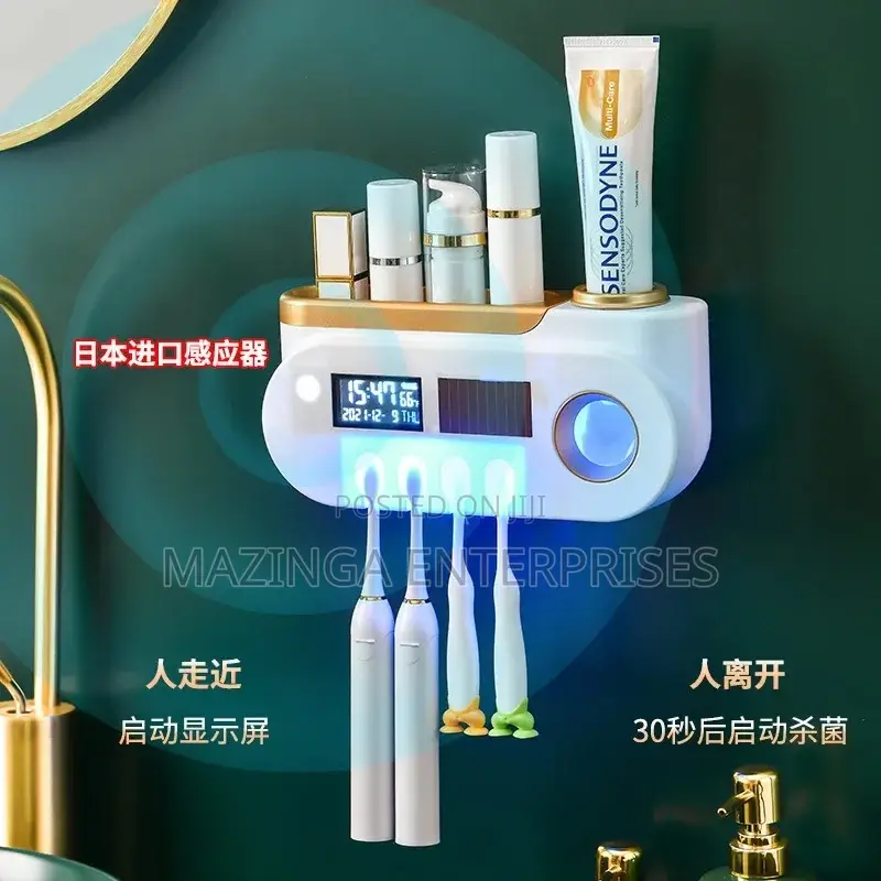 Automatic Toothbrush Holder Toothpaste Squeezer Dispenser