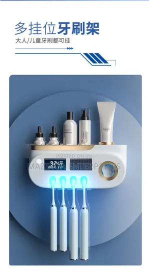 Automatic Toothbrush Holder Toothpaste Squeezer Dispenser