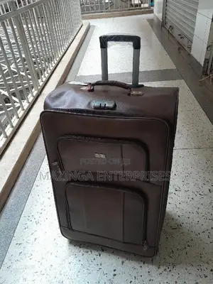 Biggest Size Coffee Brown Genuine Leather Suitcase