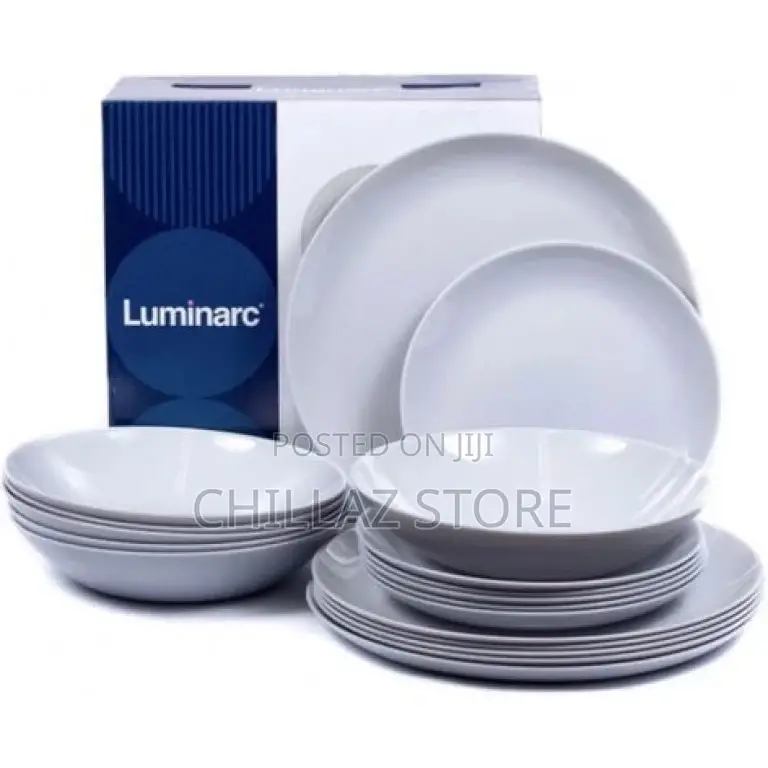 Luminarc18 Piece Plates, Side Plates and Bowls Dinner Set –