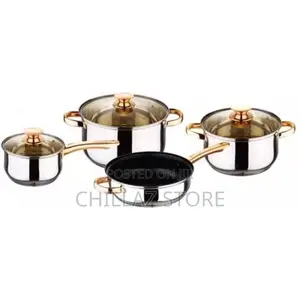 7 PCS Stainless Steel Induction Casserole Saucepans