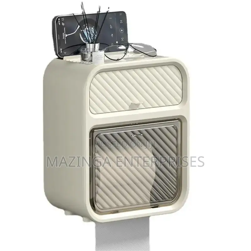 Fancy Double Layer Tissue Holder With Storage Box