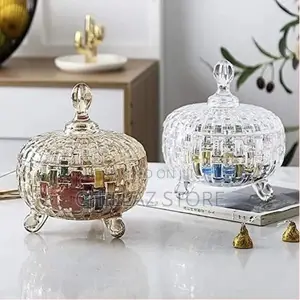 Glass Sugar Bowl/Candy Storage Jar-
