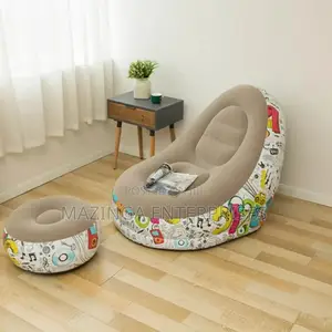 Portable Single Flocking Inflatable Air Sofa Chair