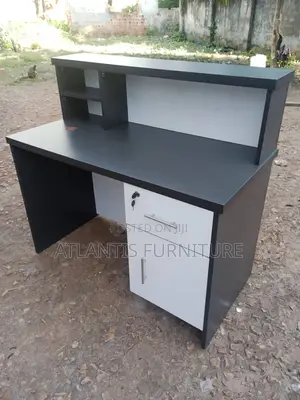 White Front and Grey Reception Table