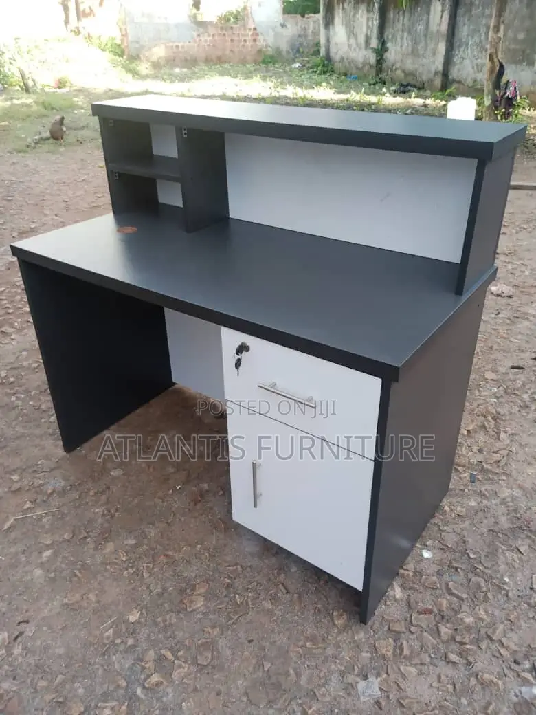White Front and Grey Reception Table