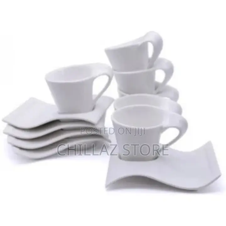 6 Pieces of Cups and 6 Saucers -