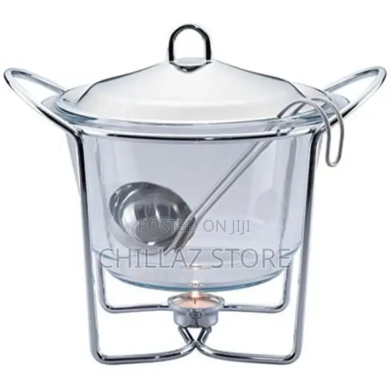 4 Litre Glass Soup Chafing Serving Dishes Warmer –