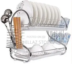 2tier Steel Plate Dish Drying Draining Rack