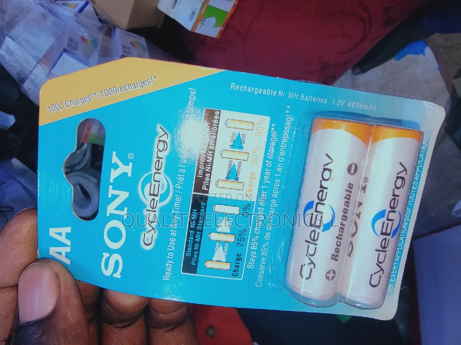 Sony Rechargeable Batteries Both AAA and AA (4)