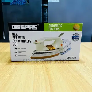 Geepas Teflon Gold Heavy Duty Dry Iron With 7yrs Warranty