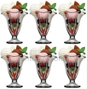 6 Pieces of Flower Ice Cream Glasses Cups,