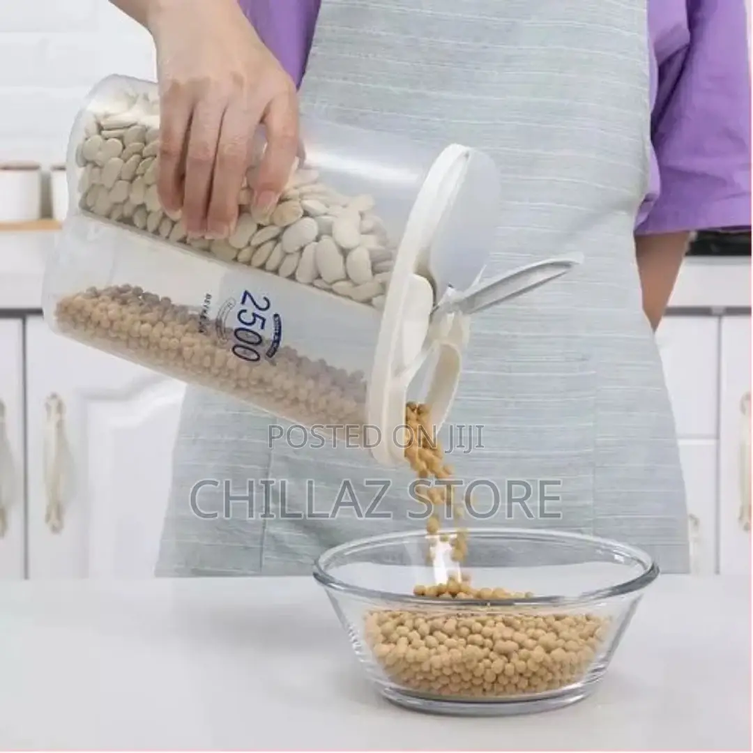 2 Section Cereal Food Dispenser Storage Jarbox Container Bin