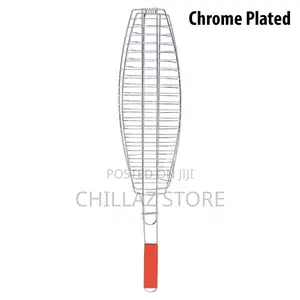 Supreme Stainless Steel BBQ Barbeque Fish Grill Net Basket,