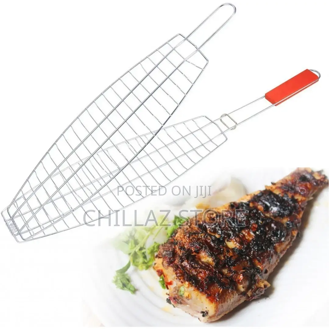 Supreme Stainless Steel BBQ Barbeque Fish Grill Net Basket,