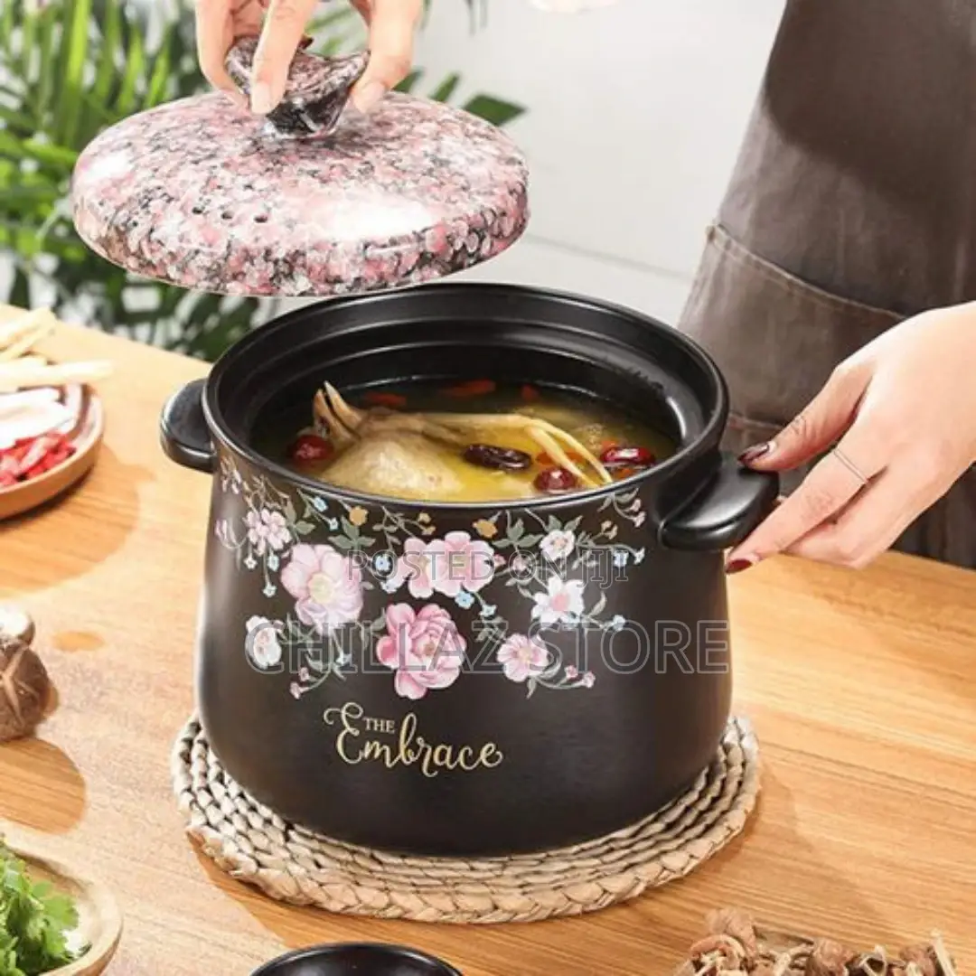 Sonifer 5L Stockpot Dish Casserole Clay Cooking Pot Pan