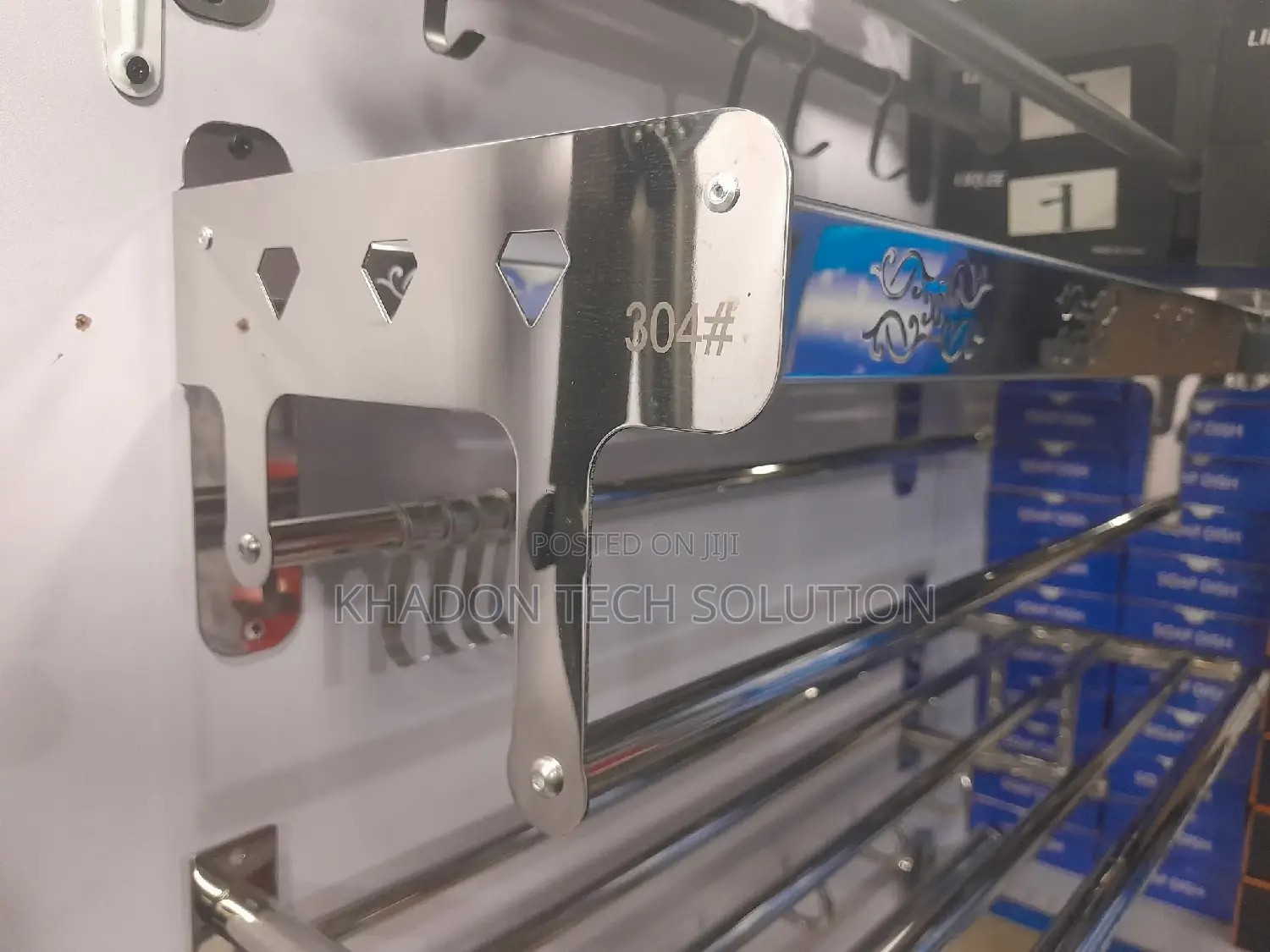 Wide Long Silver Towel Rack