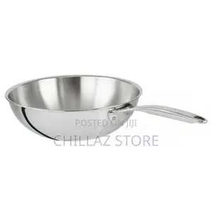 30cm Stainless Steel Wok Gas Cooker Frying Saucepan
