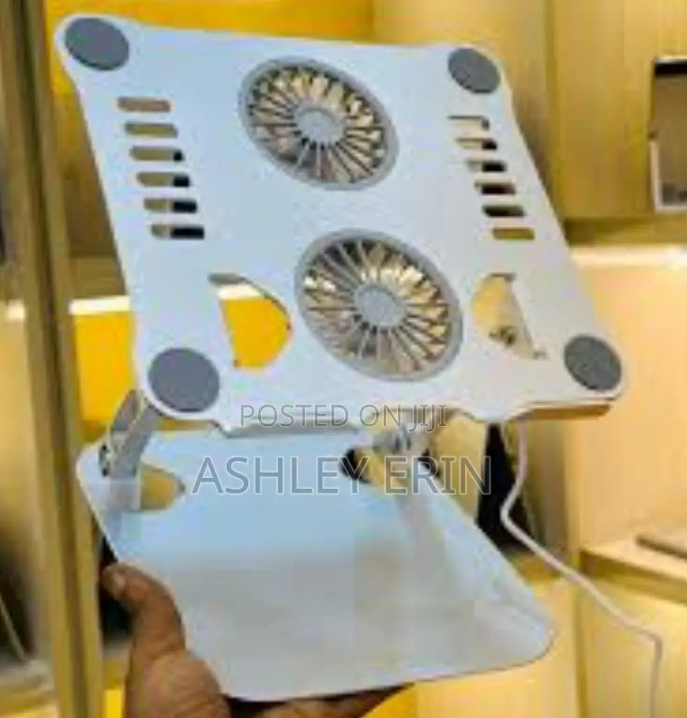 Adjustable Laptop Stand With Cooling Fan - Aluminum Alloy