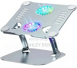 Adjustable Laptop Stand With Cooling Fan - Aluminum Alloy