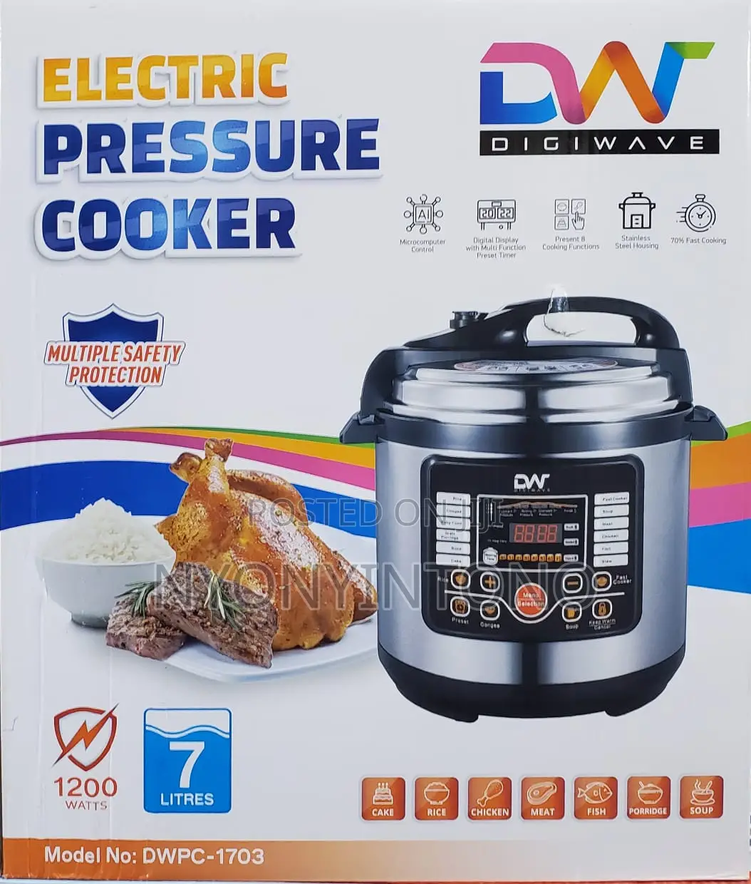 Digiwave 7liters Electric Digital Pressure Cooker