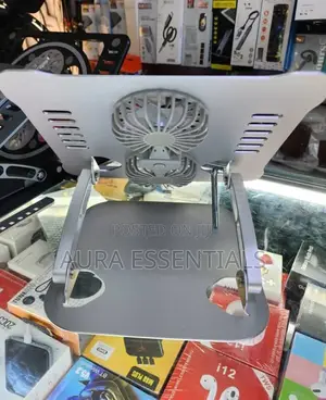 Aluminum Alloy Laptop Stand With 2 Cooling Fans
