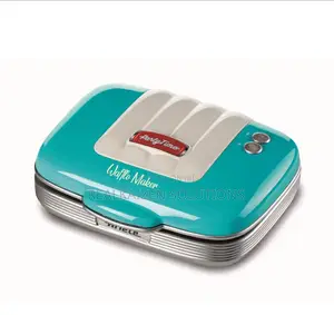 Italy ARIETE Vintage Non-Stick Plate Blue Waffle Maker 700W